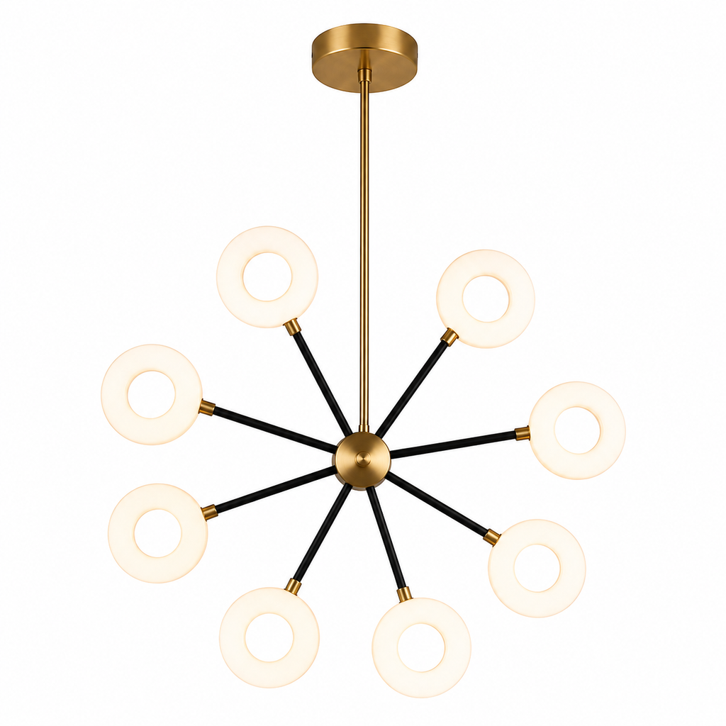 Lustre LED Moderne 8 Anneaux