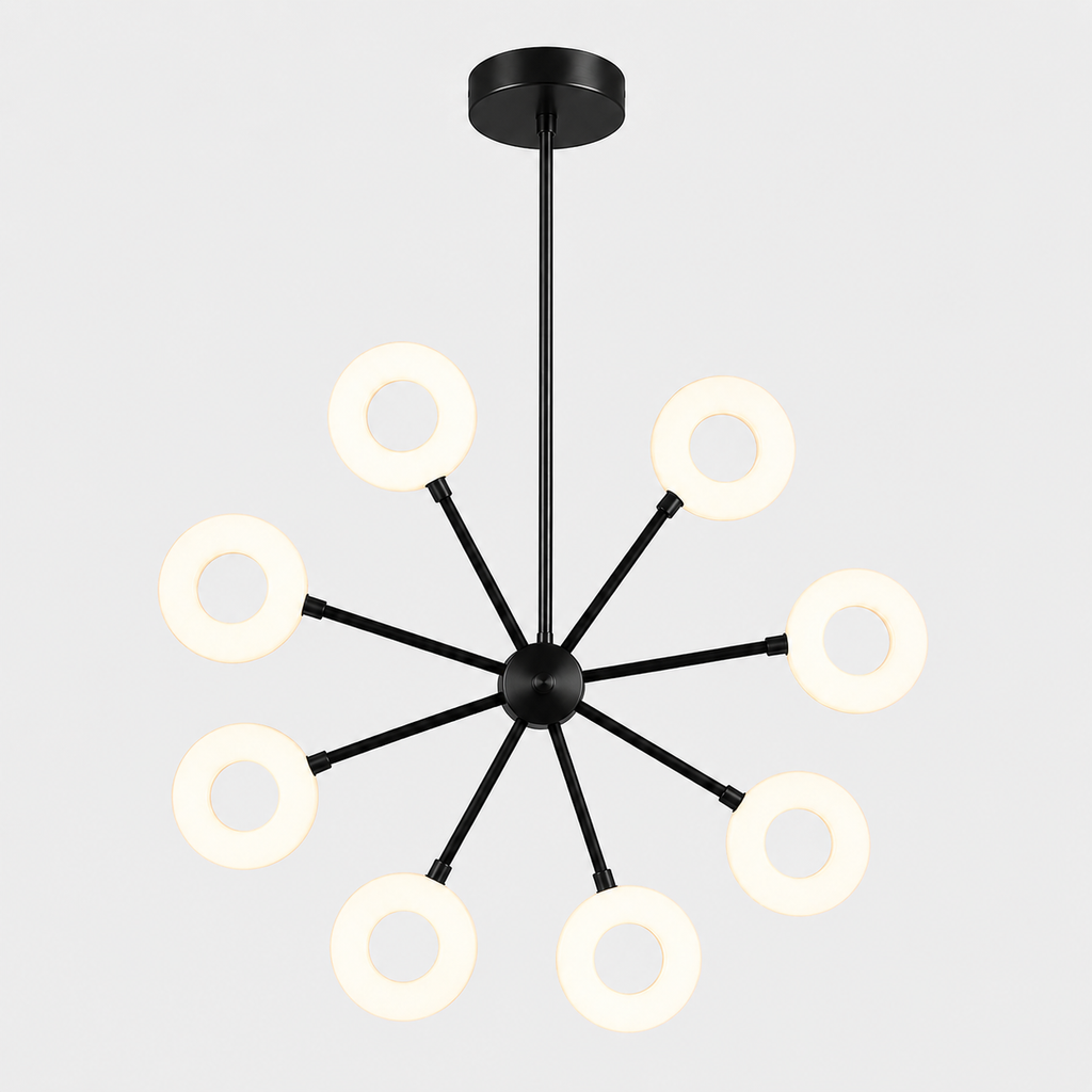 Lustre LED Moderne 8 Anneaux