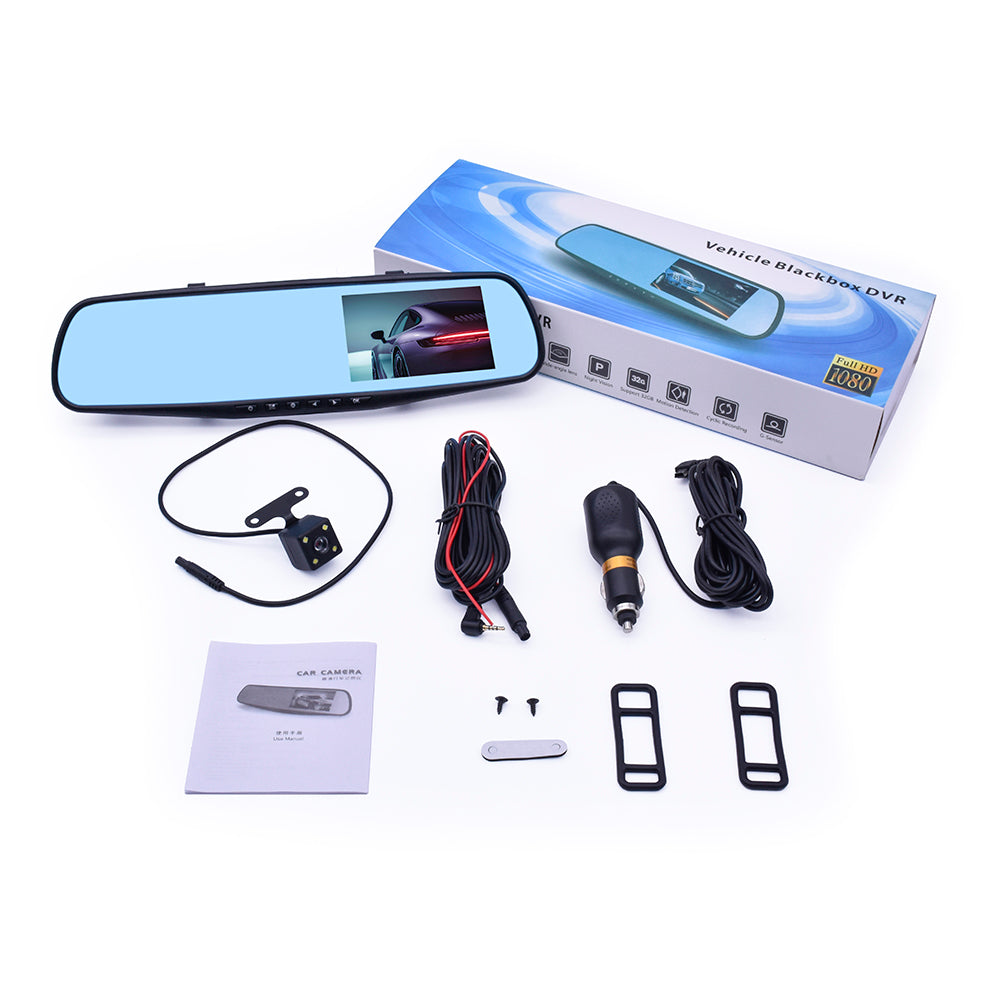 Dash Cam Rétroviseur HD (Avant/Arrière) : Protégez-vous et Filmez chaque Trajet !