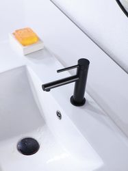 Mitigeur Lavabo Noir Mat en Laiton