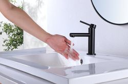 Mitigeur Lavabo Noir Mat en Laiton