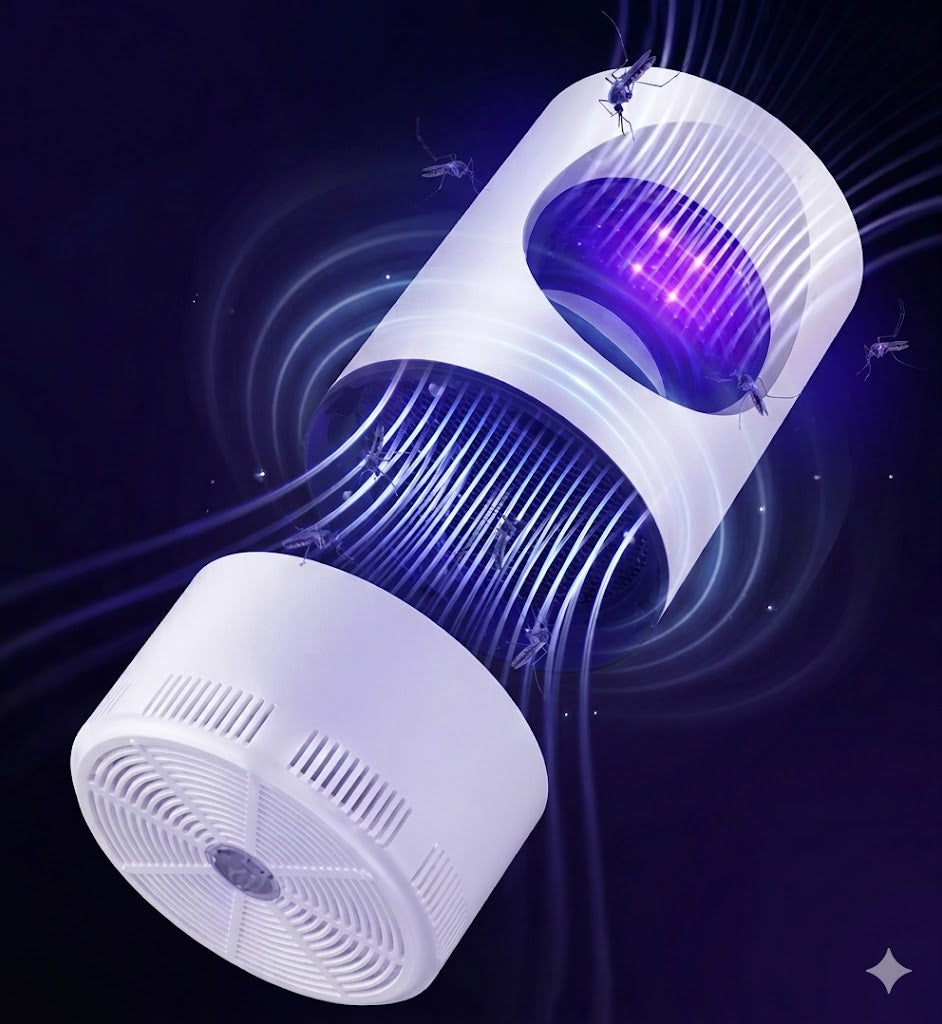 Dormez Sans Moustiques, Sans Spray ni Fumée – Lampe UV LED à Aspiration