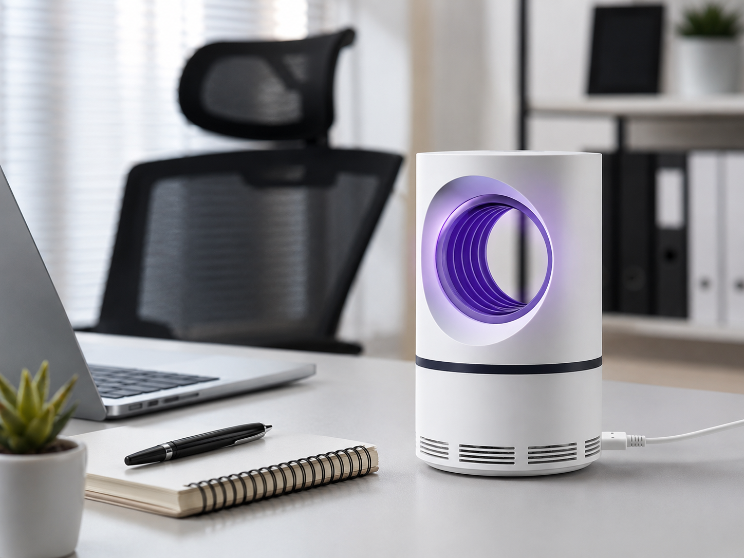 Dormez Sans Moustiques, Sans Spray ni Fumée – Lampe UV LED à Aspiration