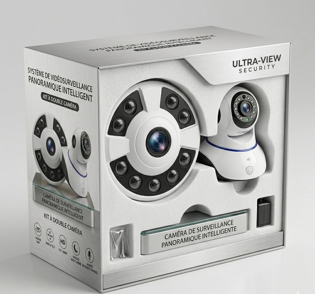 Caméra de Surveillance Panoramique Intelligente 360°